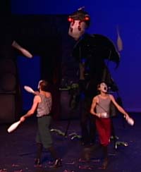 The boy pirates (James Jay at right) face their nightmares in Circus Contraption's show ...All Fall Down.